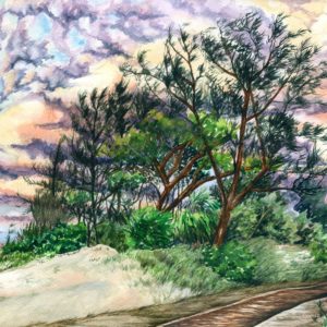 watercolour painting, watercolor painting, Calgary art collector, jungle art, Alberta art, Calgarian Artist.
