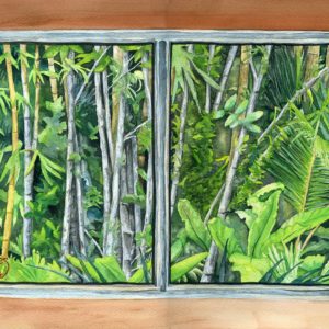 watercolour painting, watercolor painting, Calgary art collector, Jungle painting, Brunei, Borneo, Alberta art, Calgarian Artist.